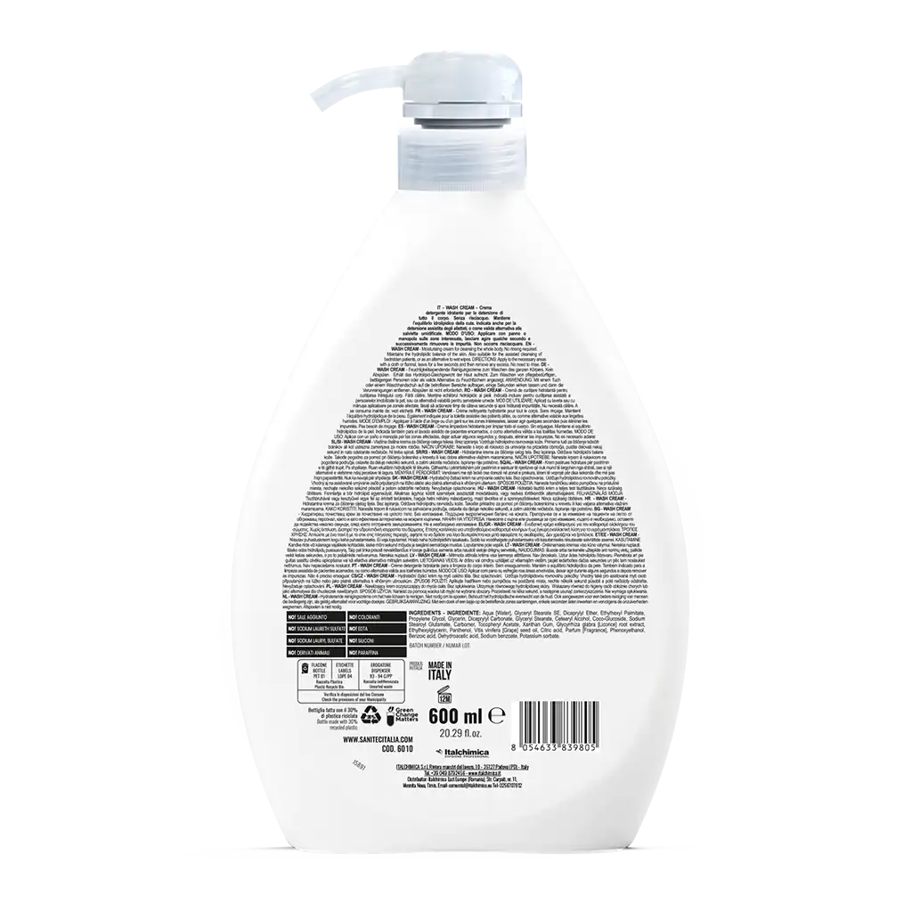 CREMA LATTE IDRATANTE/DETERGENTE Italchimica 600ml.